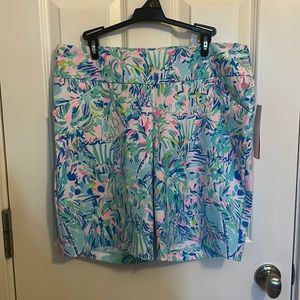 Lilly Pulitzer Reid Short Blue Ibiza Cabana Cocktail Golf Size 14